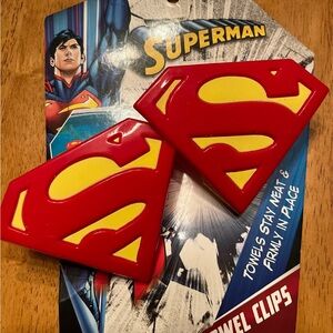 DC Comics Superman Red and Yellow Towel Clips
